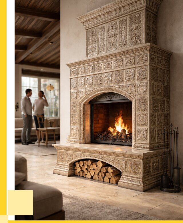 Купить изразцовый камин в Севастополе от 258025 р. | ЭриданСев