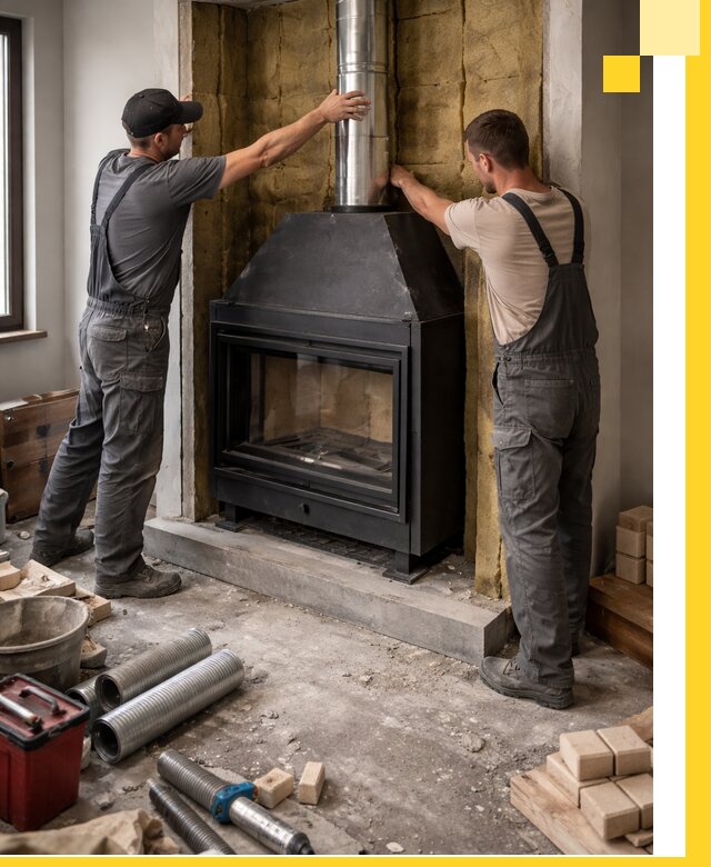 Изготовление и монтаж закрытых каминов в Севастополе под ключ