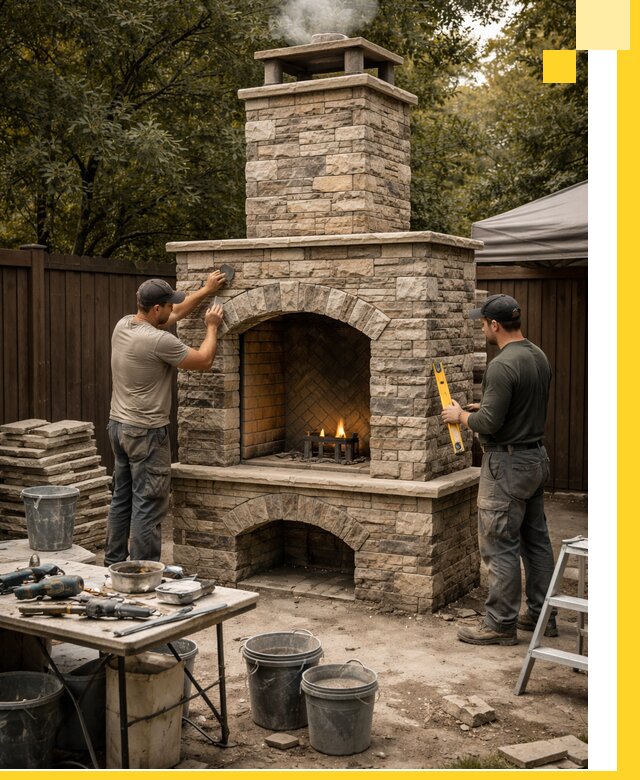 Проектирование и установка уличных каминов в Севастополе