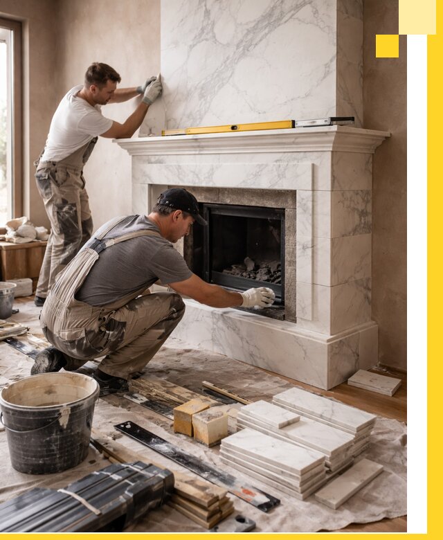 Отделка каминов в Севастополе качественные облицовочные работы