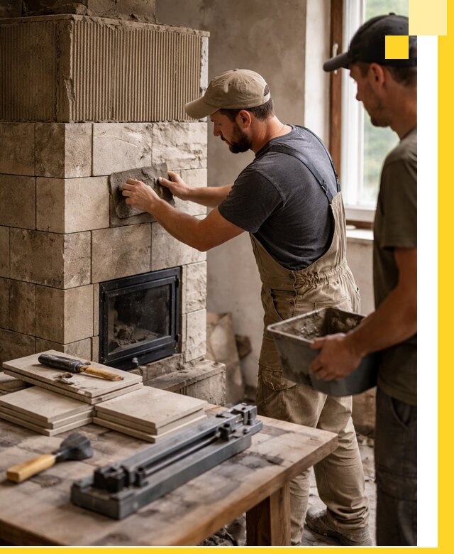 Профессиональная облицовка печей в Севастополе: керамика и камень