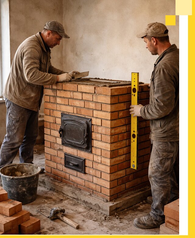 Отопительные печи под ключ в Севастополе, установка и сборка