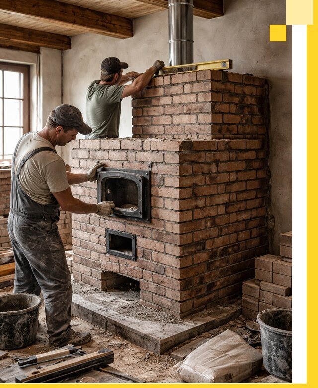 Печи для загородного дома под ключ в Севастополе — монтаж и сервис