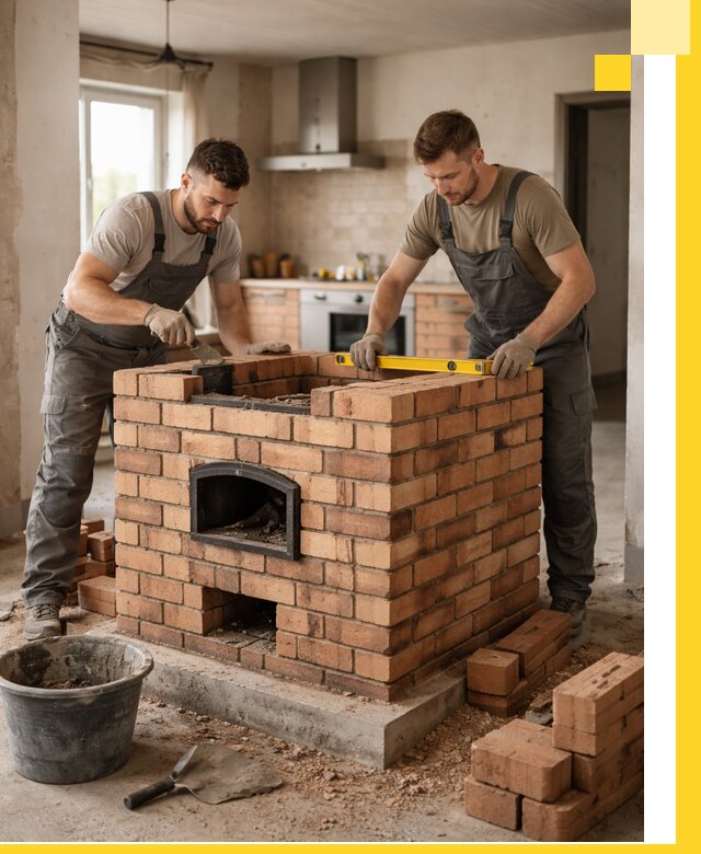 Установка и монтаж печей в частном доме в Севастополе под ключ