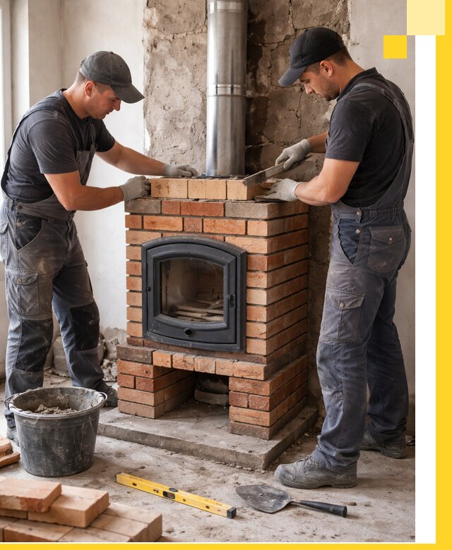 Монтаж печи камина под ключ в Севастополе с гарантией и пусконаладкой