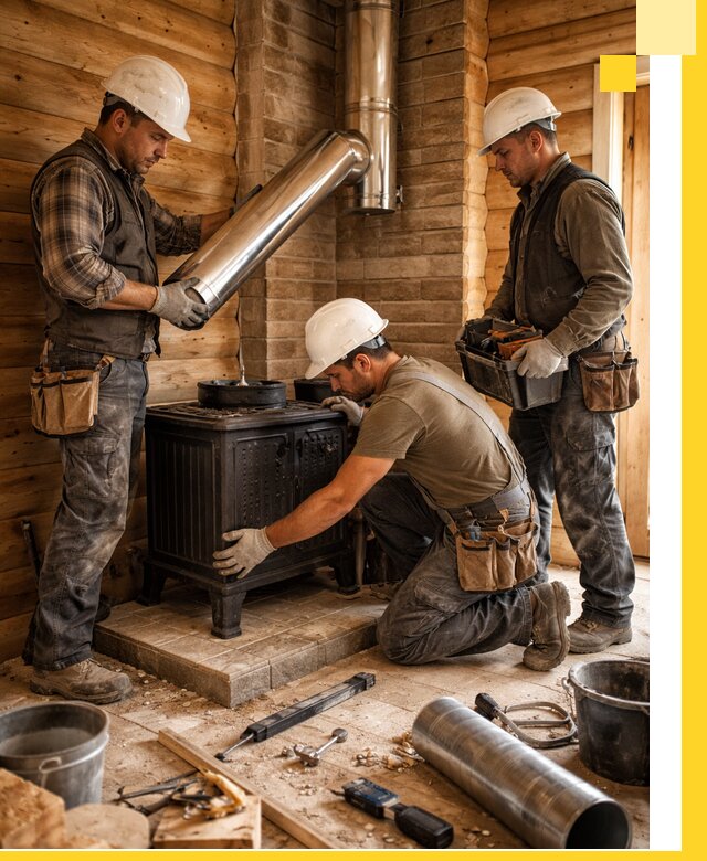 Профессиональный монтаж банных печей и дымоходов в Севастополе