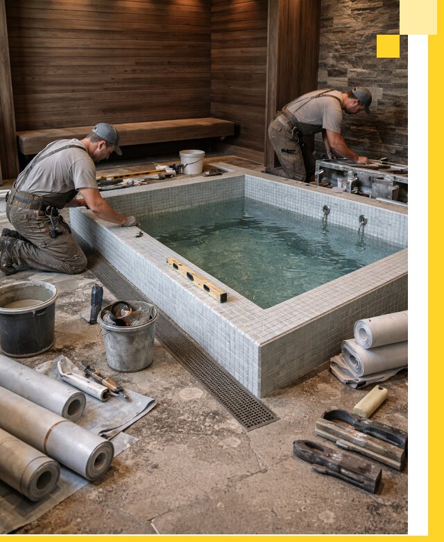 Установка и строительство бассейнов для сауны в Севастополе