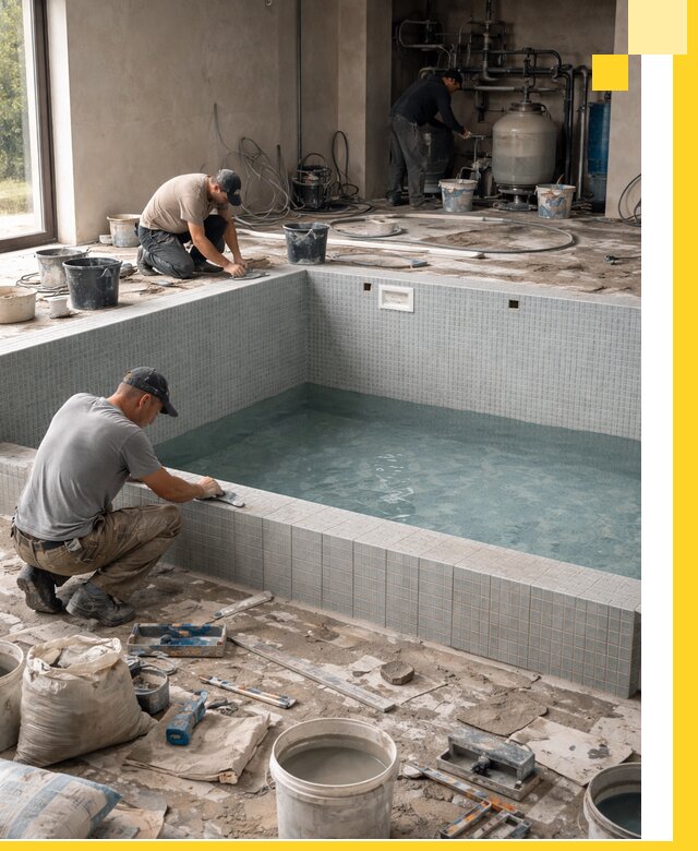 Строительство и монтаж бассейнов в помещении в Севастополе