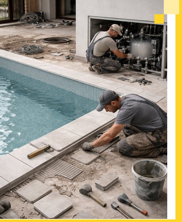 Строительство и монтаж бассейнов в коттедже в Севастополе