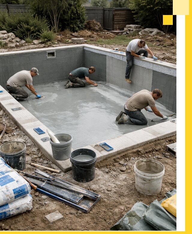 Изготовление и монтаж чаши бассейна под ключ в Севастополе