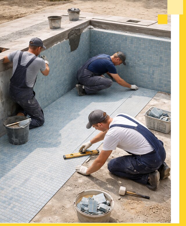 Укладка и установка плитки для бассейнов под ключ в Севастополе