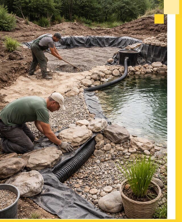 Строительство природных бассейнов и озер в Севастополе под ключ