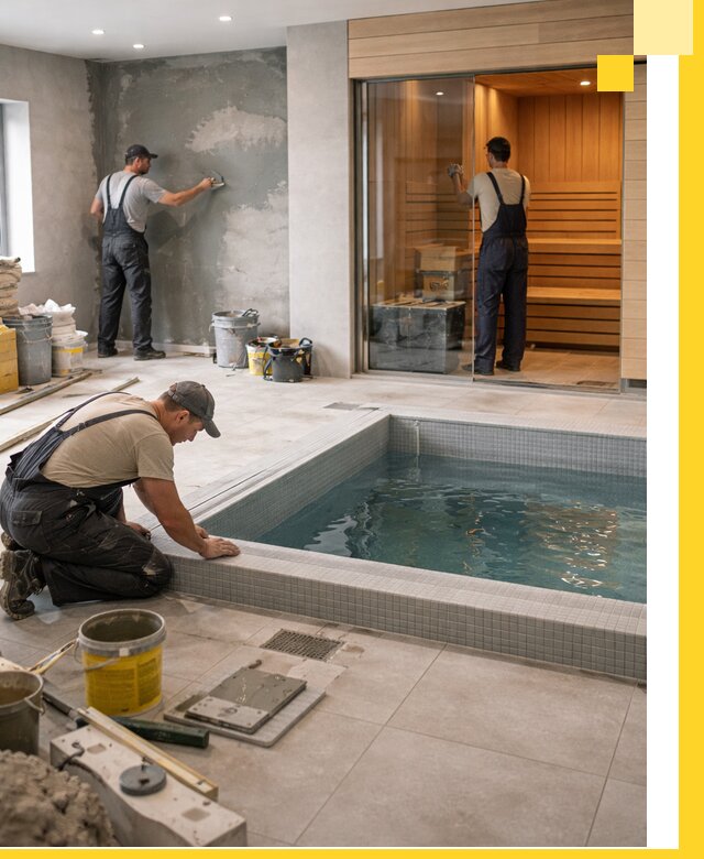 Проектирование и строительство сауны с бассейном в Севастополе