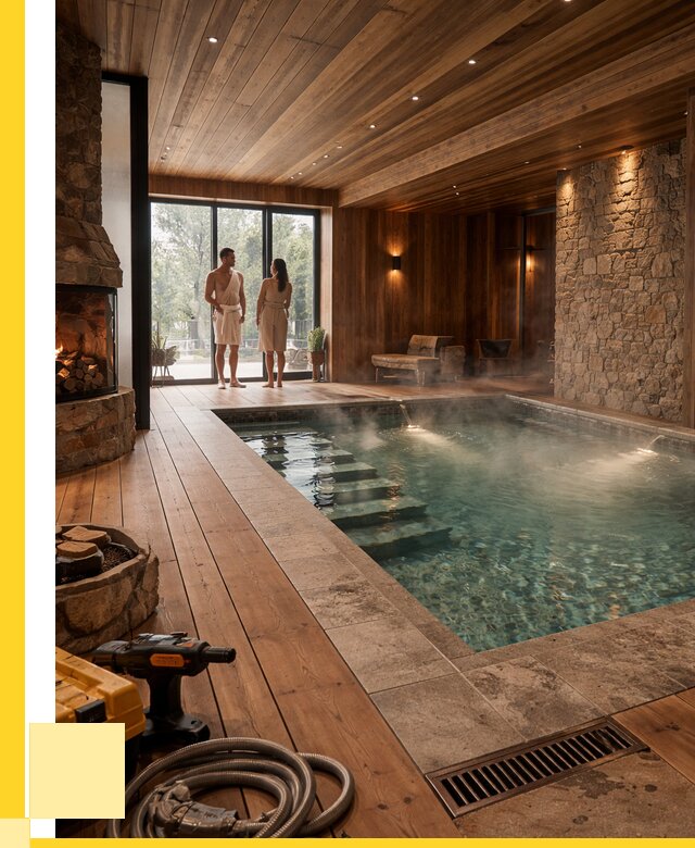 Проекты бань с бассейном под ключ в Севастополе от 77408 р., ЭриданСев