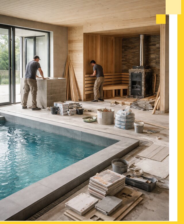 Проектирование и строительство бань с бассейном в Севастополе