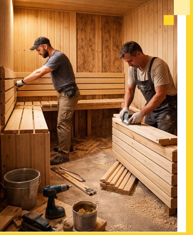 Профессиональный комплексный ремонт саун под ключ в Севастополе