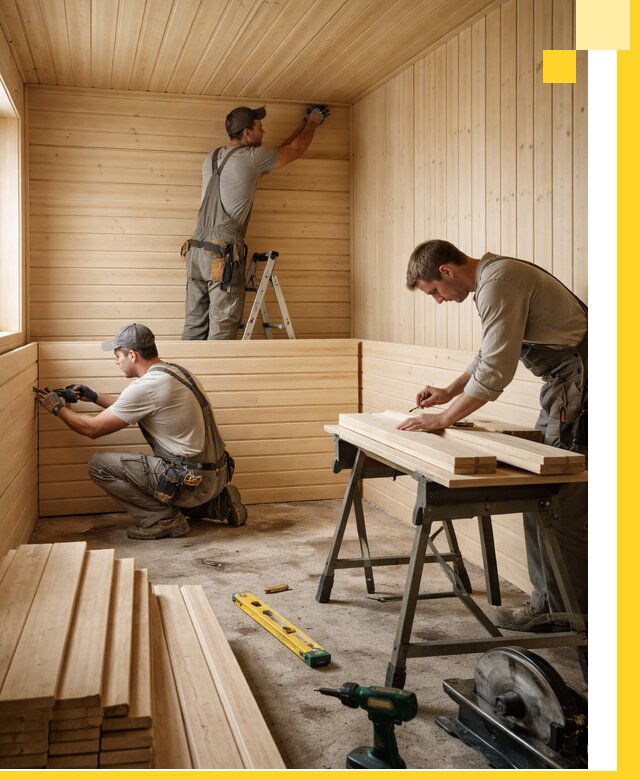 Обшивка саун в Севастополе из натуральной древесины под ключ