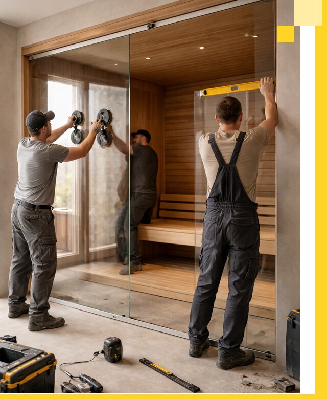 Производство и монтаж стеклянных саун под ключ в Севастополе