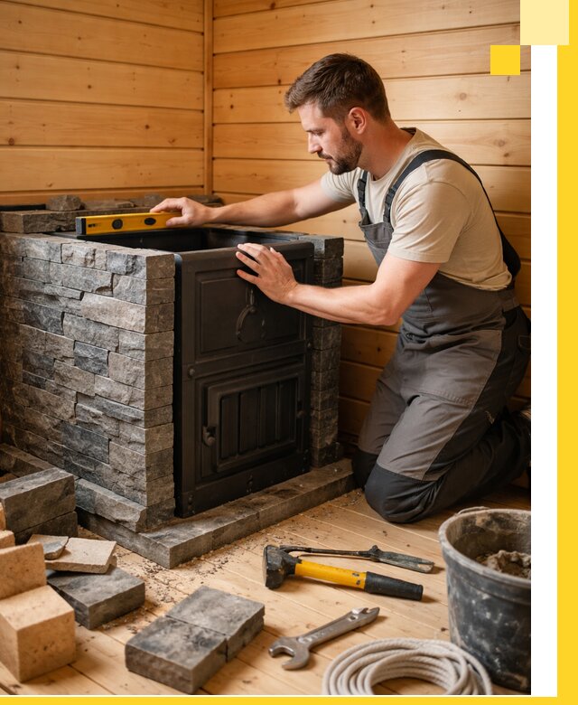 Производство и установка печей для саун под ключ в Севастополе