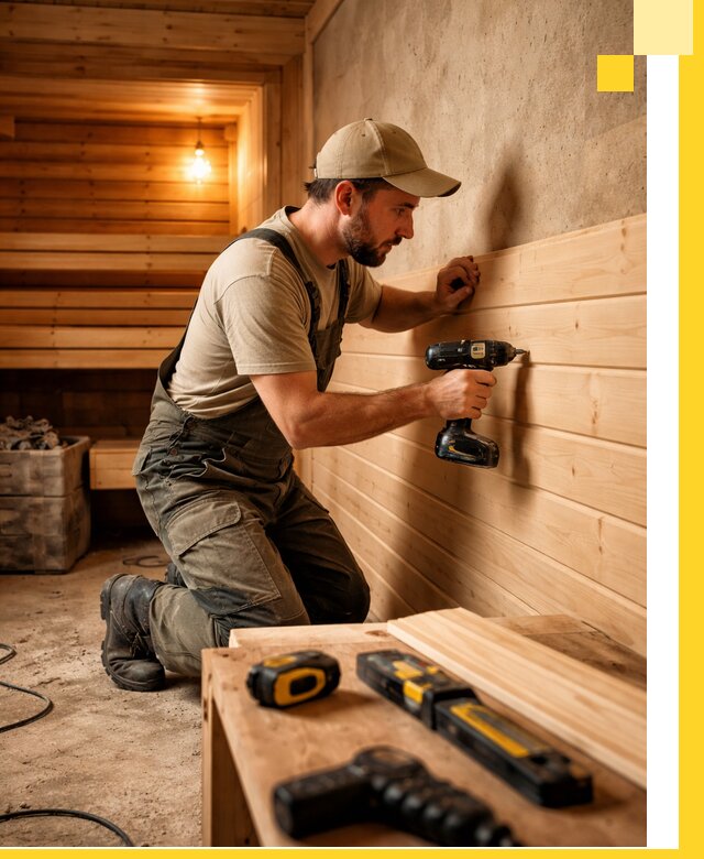 Профессиональная внутренняя отделка бани в Севастополе под ключ