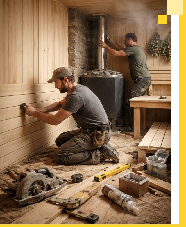 Полное строительство и оснащение парных под ключ в Севастополе