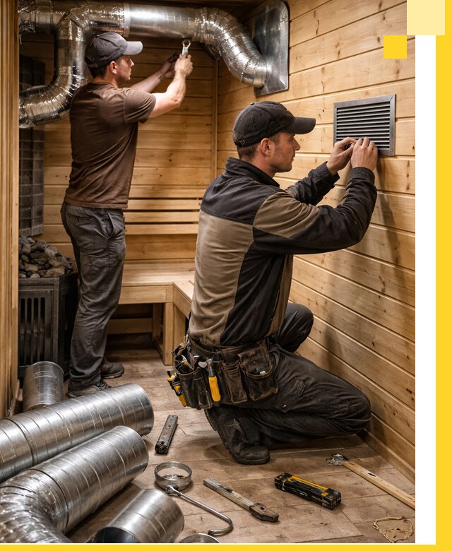 Проектирование и монтаж вентиляции бани в Севастополе под ключ