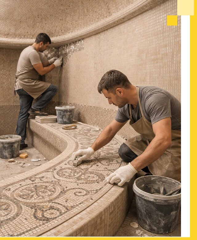 Плитка для хамама в Севастополе, укладка, подбор и поставка